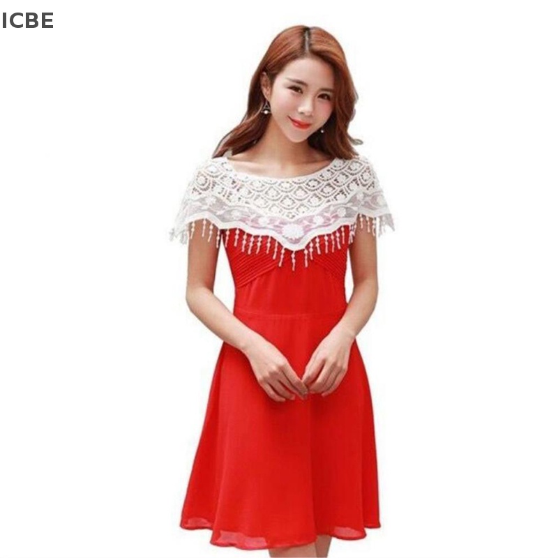 Khăn Choàng Dệt Kim Phối Ren Họa Tiết Hoa Hướng Dương Thời Trang Cho Nữ