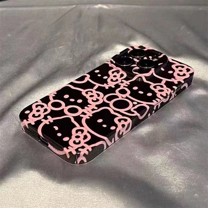 🔥Ốp Điện Thoại Họa Tiết Mèo Hello Kitty Màu Hồng Dễ Thương Dành Cho Apple Iphone 1112I 13 Pro Max 14 Pro