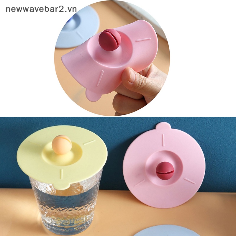 Nắp Đậy Cốc Cà Phê / Trà Bằng Silicon Chống Bụi / Rò Rỉ Có Thể Tái Sử Dụng Tiện Lợi