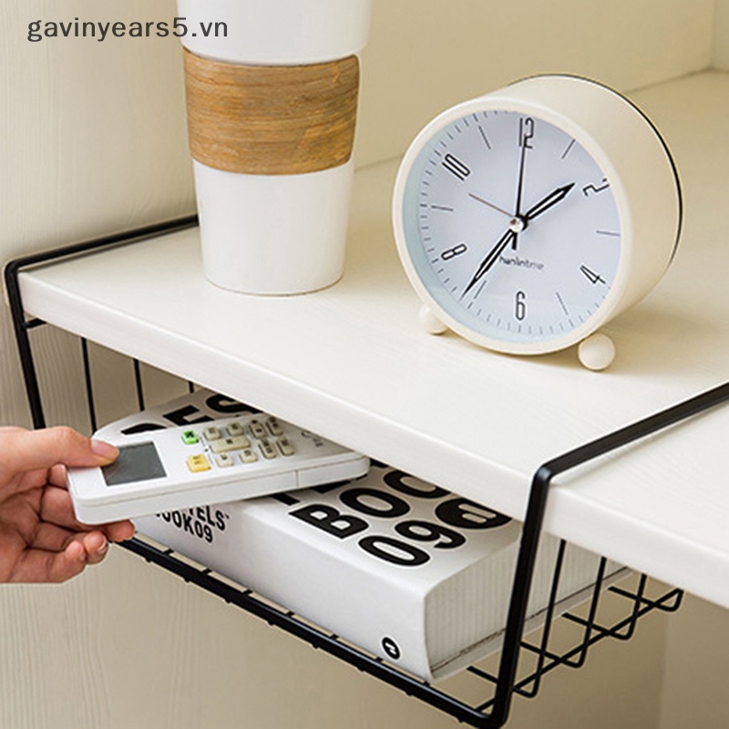 Giỏ Sắt Treo Dưới Bàn Đựng Vật Dụng Tiện Lợi Cho Nhà Bếp