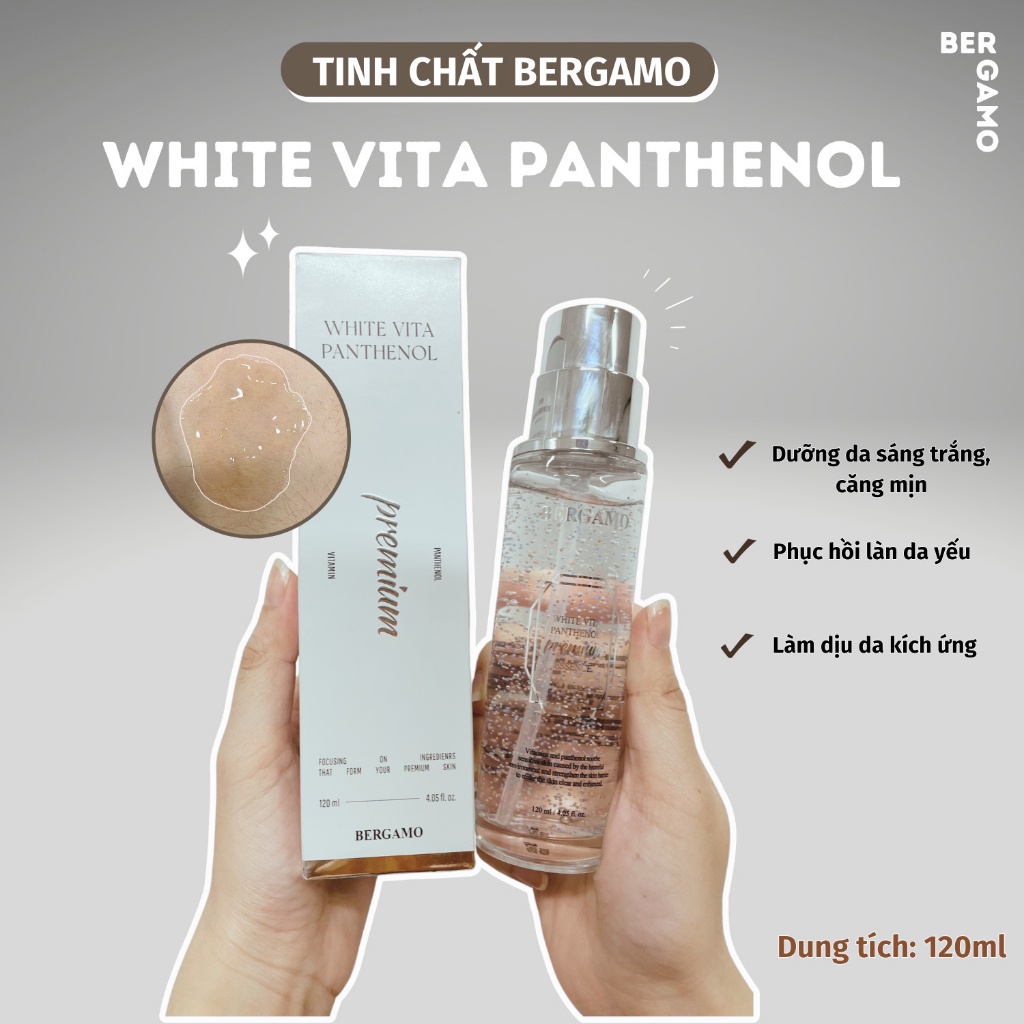 Tinh Chất Dưỡng Trắng Bergamo White Vita Panthenol Premium 120ml