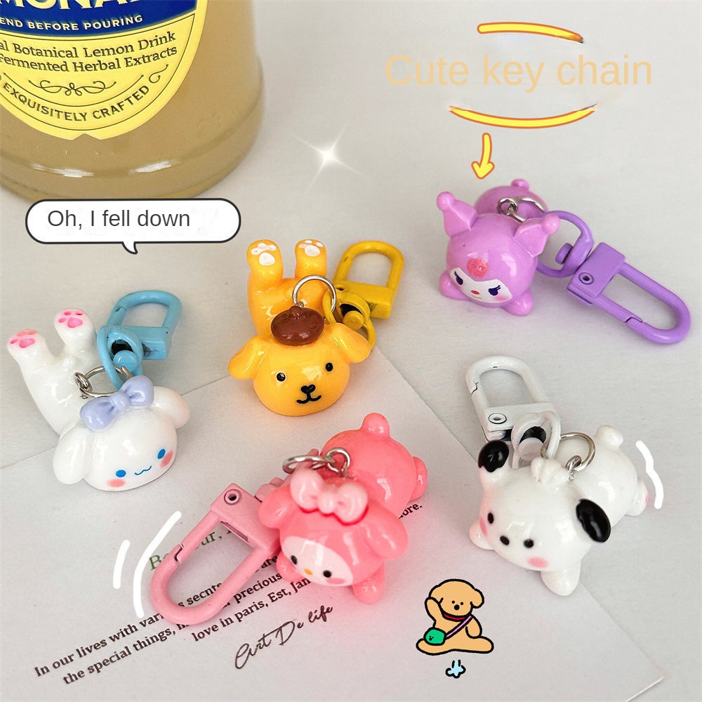 Móc Khóa Mặt Tròn Họa Tiết Hoạt Hình Dễ Thương Phong Cách Nhật Bản