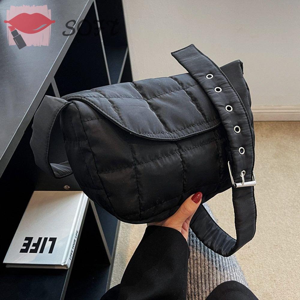 Túi Đeo Vai Bằng Cotton Nhồi Bông Thời Trang Trọng Lượng Nhẹ