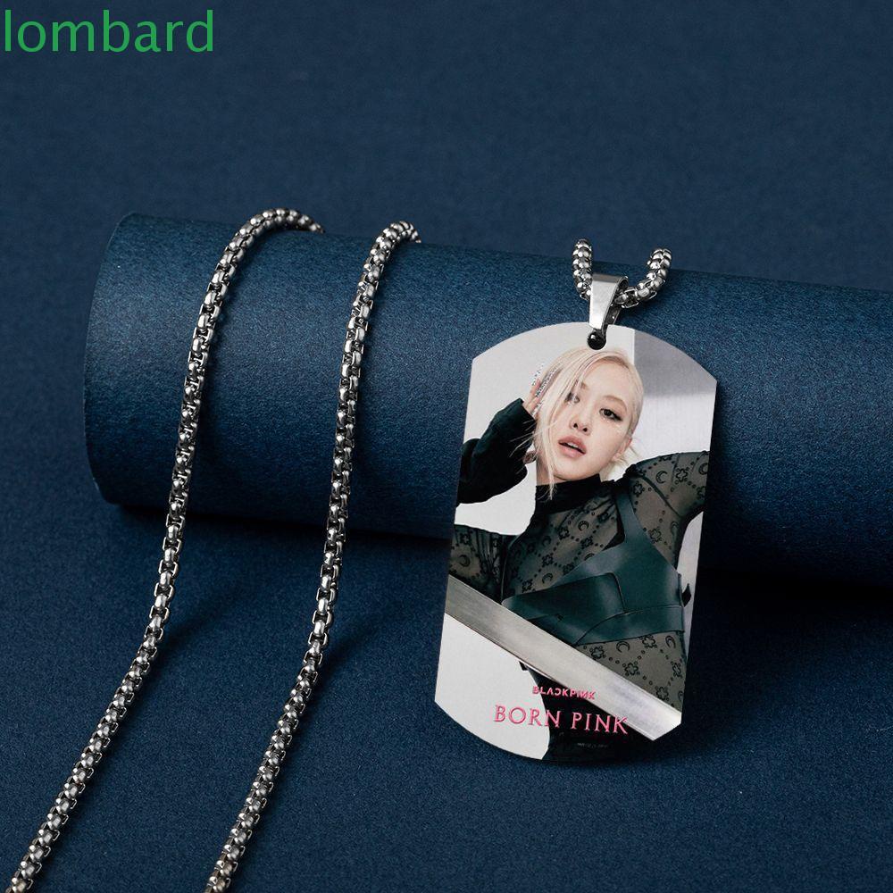 Vòng cổ Thép Không Gỉ Mặt Hình Cô Gái Jennie Lisa Cá Tính