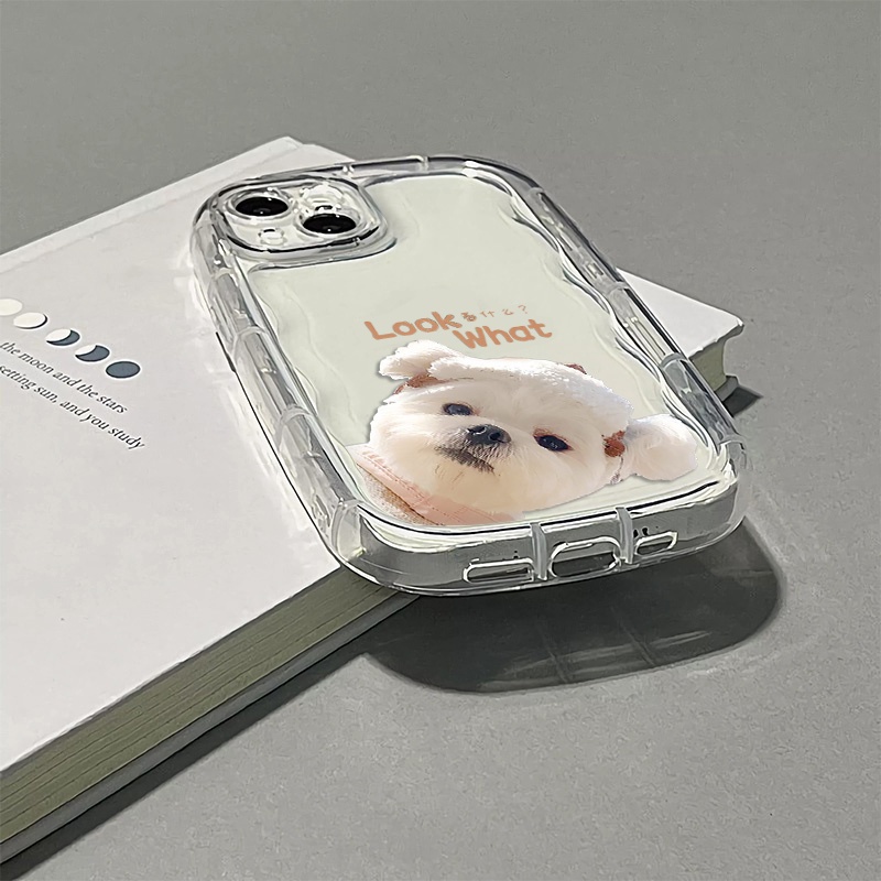 Ốp Điện Thoại Silicone Mềm Trong Suốt Chống Sốc In Hình Chú Chó Dễ Thương Cho IPhone 14 13 12 11 Pro Max XS X XR 8 + 7 Plus