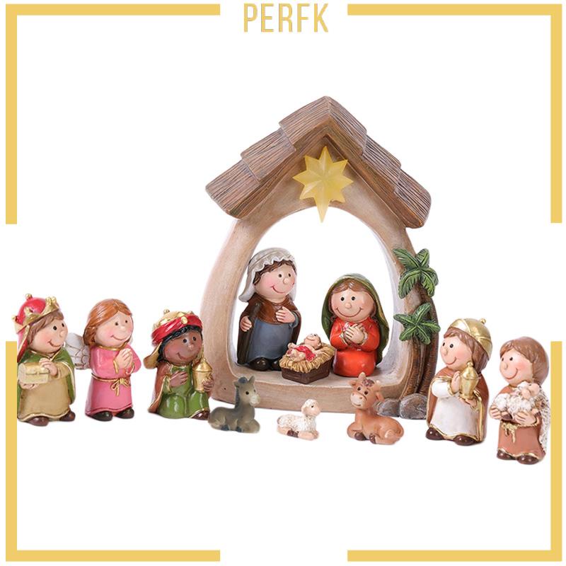 [Perfk] X Mô Hình Tượng Jesus Điêu Khắc Để Bàn Phòng Khách Nhà Thờ