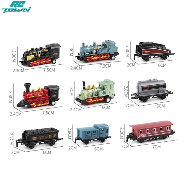Mô Hình Tàu Lửa Hơi Nước Bằng Hợp Kim Tỉ Lệ 1: 60