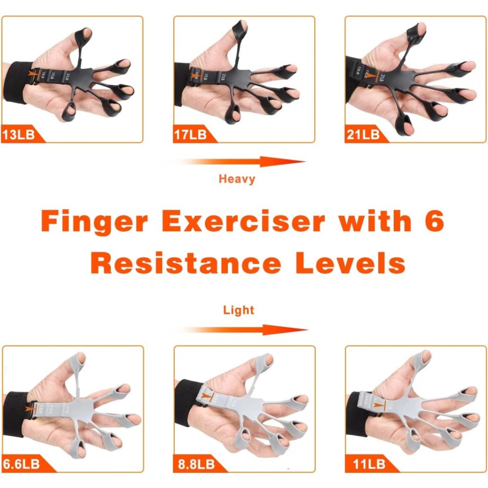 Set 2 Dụng Cụ Luyện Tập Sức Mạnh Ngón Tay 6 Mức Độ