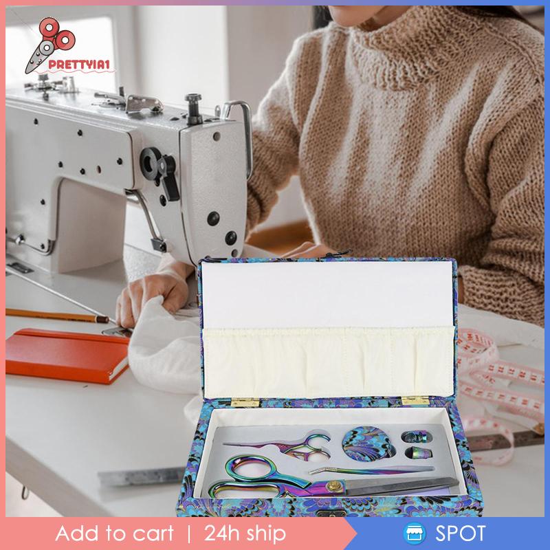 [Prettyia1] Kéo Cắt May Thủ Công Kèm Hộp Đựng