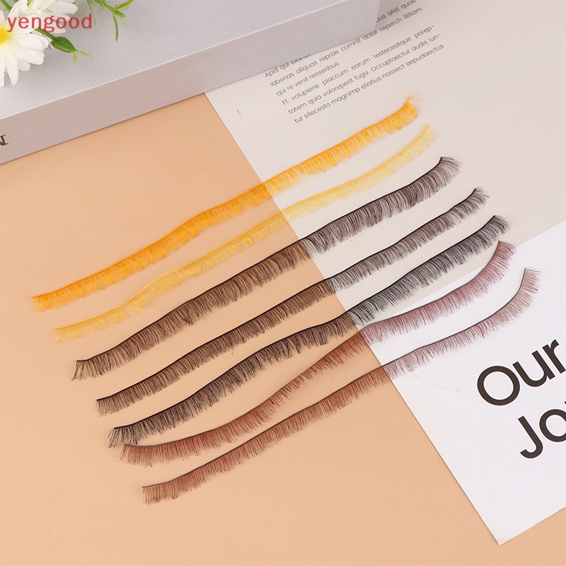 Set 5 Cặp Lông Mi Giả Màu Đen / Vàng / Nâu Dành Cho Búp Bê