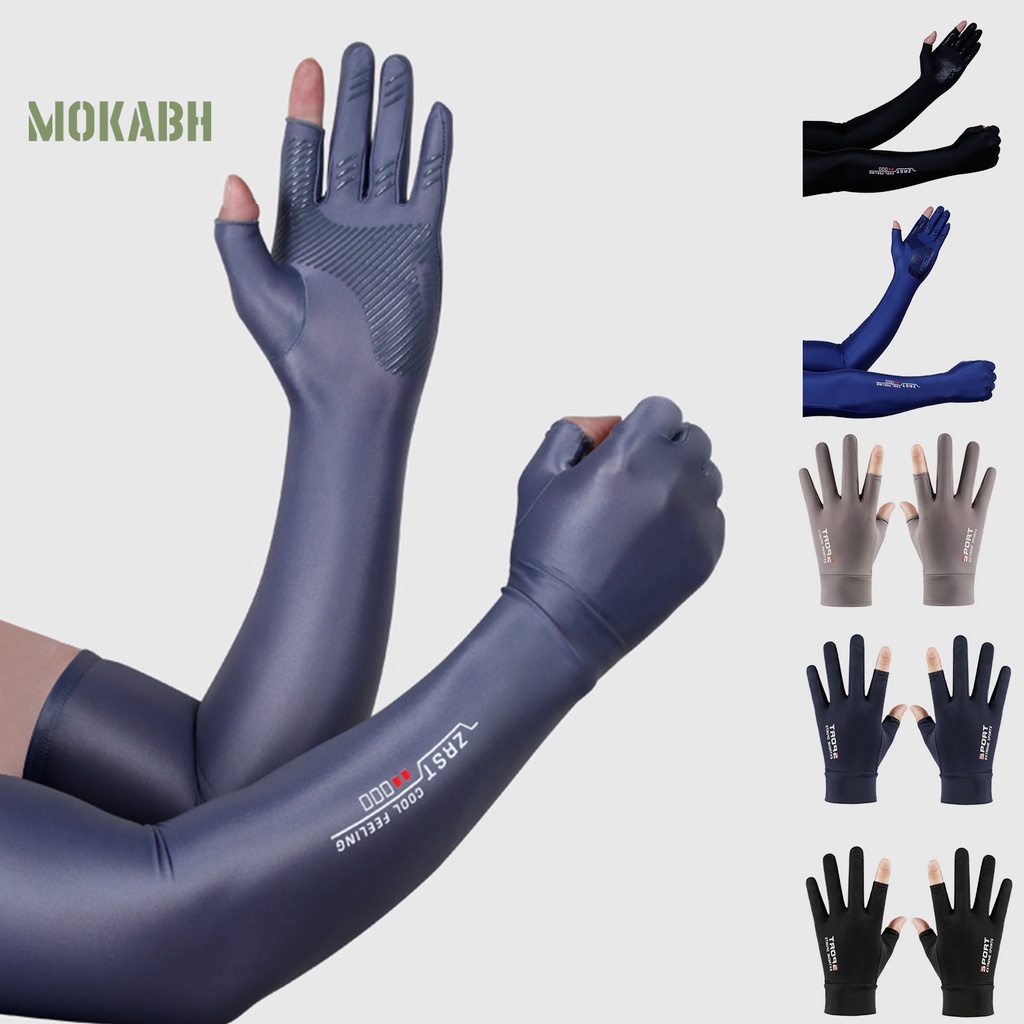 1 Cặp Găng Tay Dài Bằng Silicone Chống Trượt Họa Tiết In Chữ Dành Cho Nam