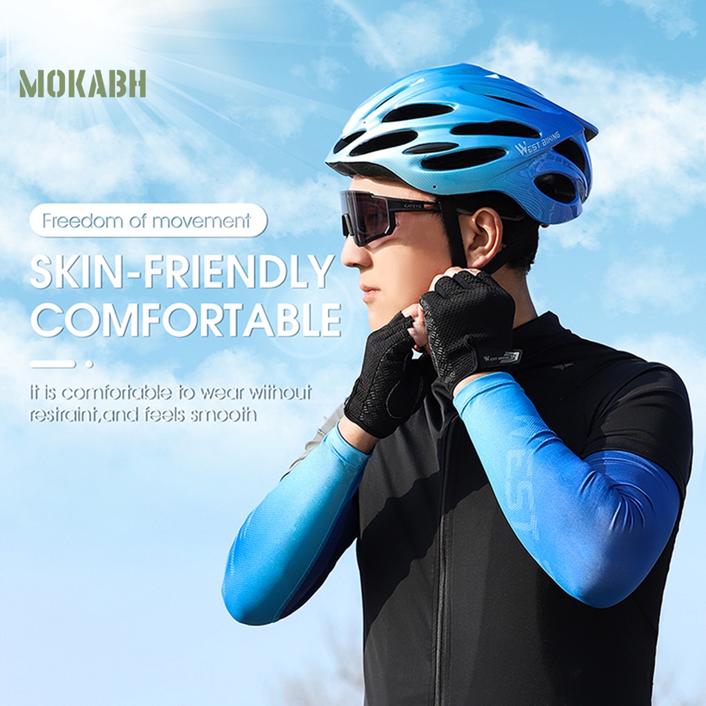 1 Cặp Ống Tay Áo Màu Gradient Khối Lượng Nhẹ Chống Mòn Không Phai Màu Dành Cho Nam Nữ