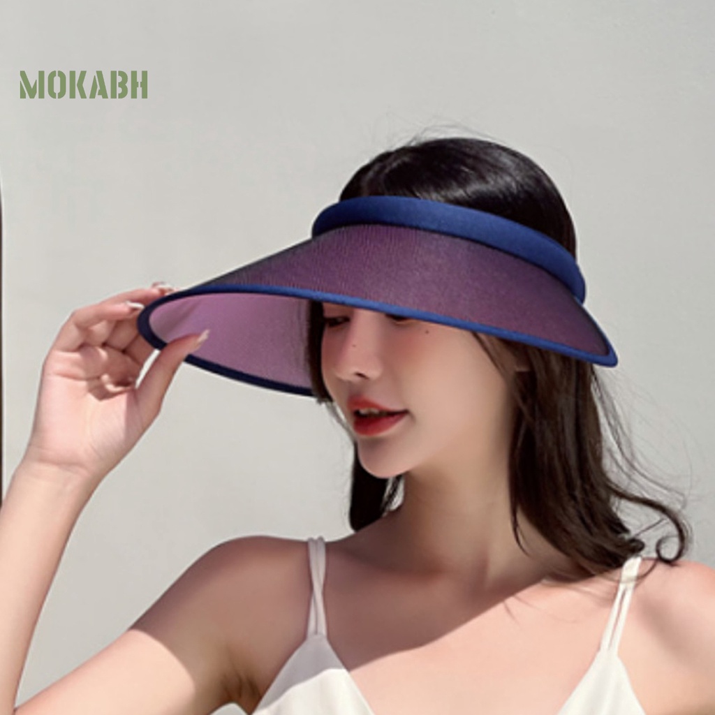 Mũ Chống Nắng Vành Rộng Hở Chóp Bằng Vải Lanh Độ Bền Cao Thoải Mái Có Thể Điều Chỉnh