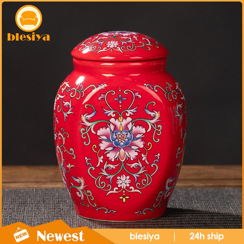 Lọ Gốm Đựng Trà / Gừng Có Nắp Đậy Sắp Xếp Gọn Gàng Tiện Dụng