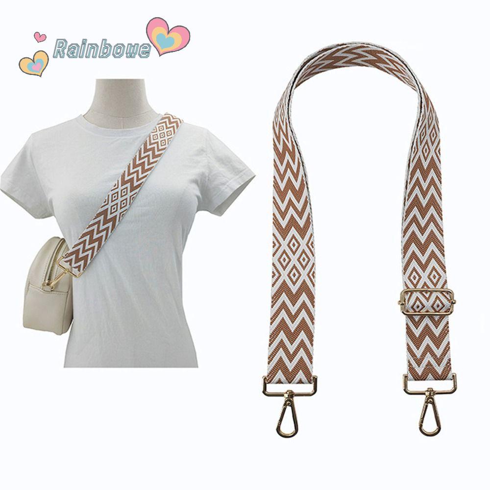 Dây Đeo Túi Xách Bằng Nylon Thêu Họa Tiết Cầu Vồng Xinh Xắn