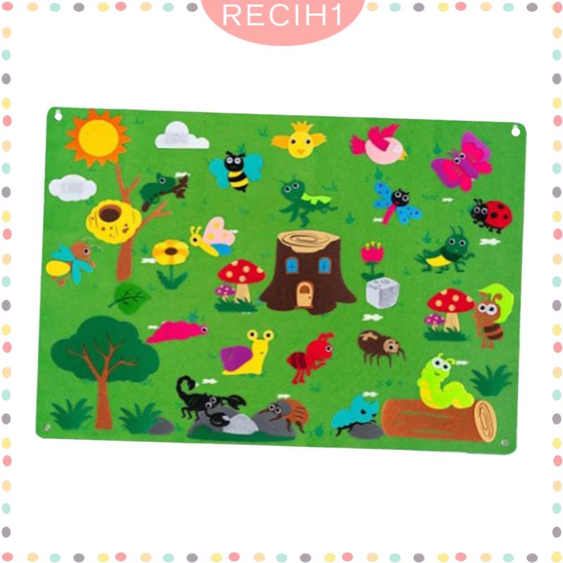 Bảng Nỉ Treo Tường Di Động Hỗ Trợ Dạy Học Montessori Cho Bé Trai 3 4 5 6