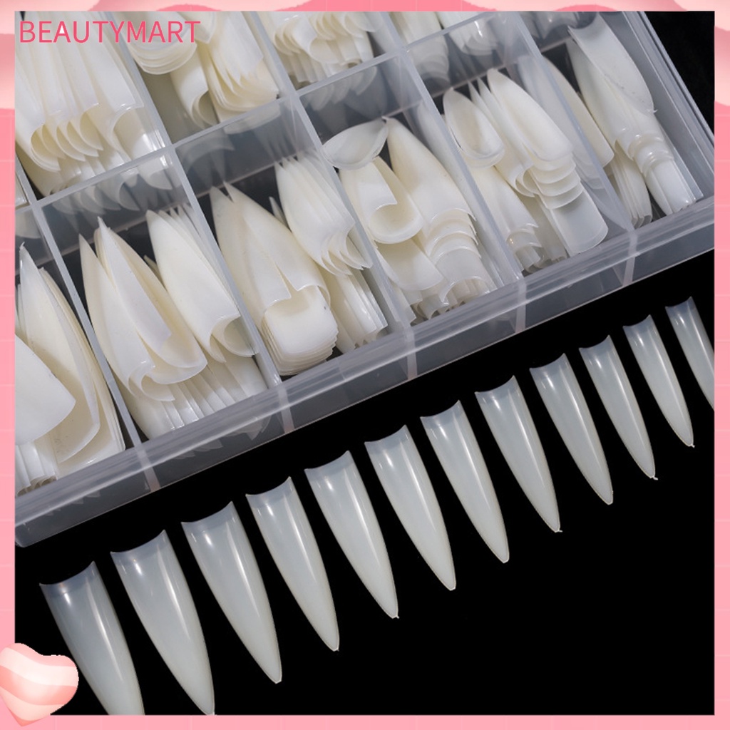 Hộp 240 Móng Tay Nối Dài Nhẹ Nhàng Chống Gãy Toàn Diện Kiểu Pháp Có Thể Tái Sử Dụng