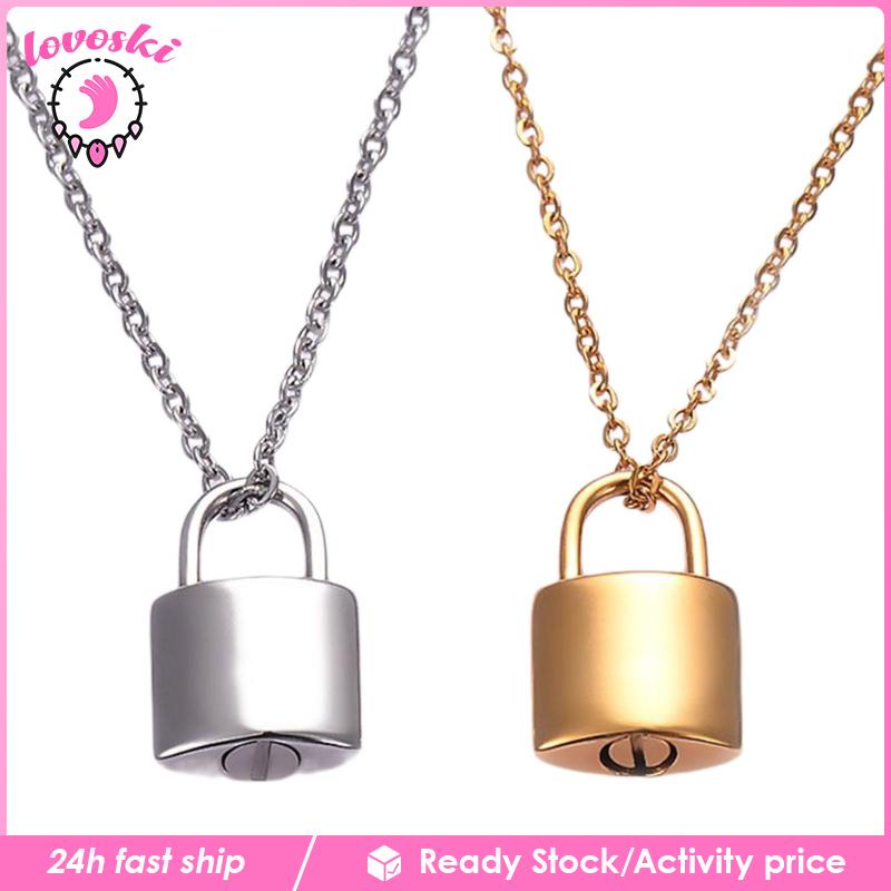 [Lovoski] Vòng cổ Mặt Ổ Khóa Mini Cho Nam Và Nữ