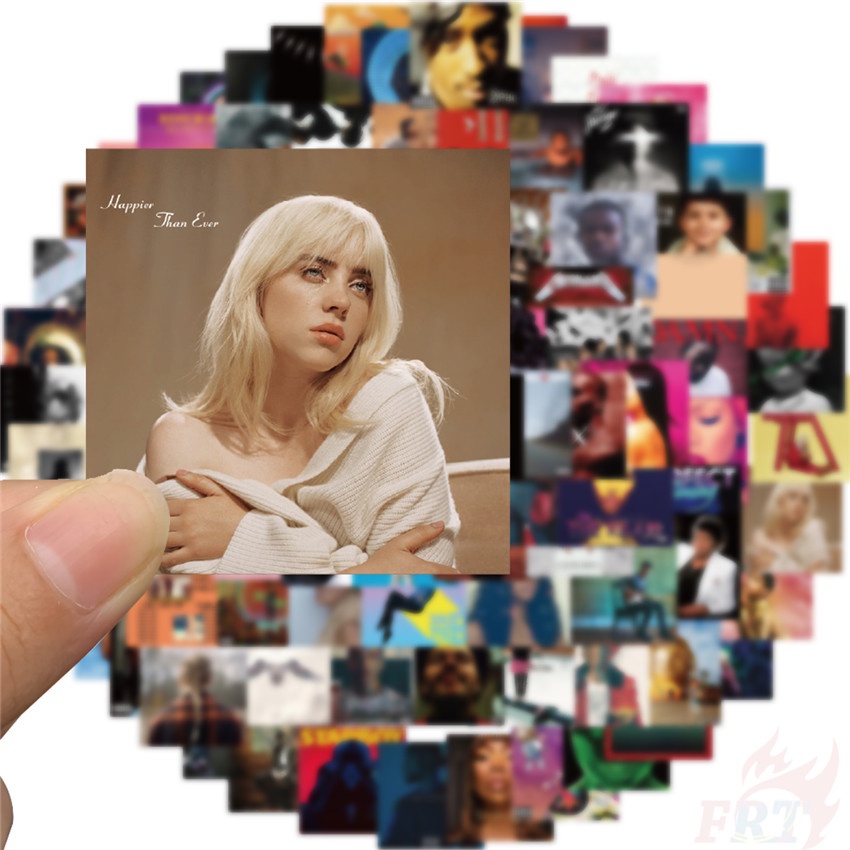 Bộ 100 Cái ❉ ♬ Miếng Dán Trang Trí Album Nhạc Độc Đáo Sáng Tạo ❉ Miếng Dán Đề Can Họa Tiết Doodle Chống Thấm Nước Độc Đáo Thời Trang DIY