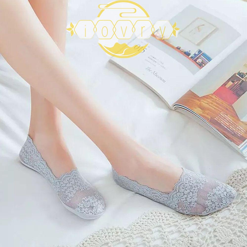 Đôi Vớ Thuyền Ren Hoa Xuyên Thấu Thoải Mái Cho Nữ