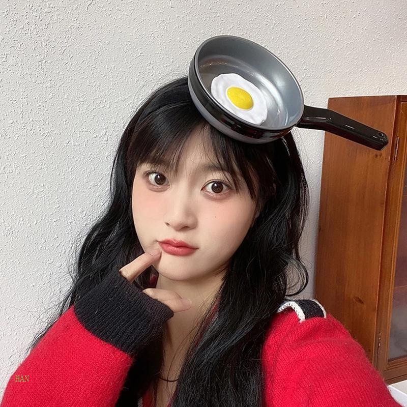 Băng Đô Cài Tóc Hình Trứng Chiên Ngộ Nghĩnh