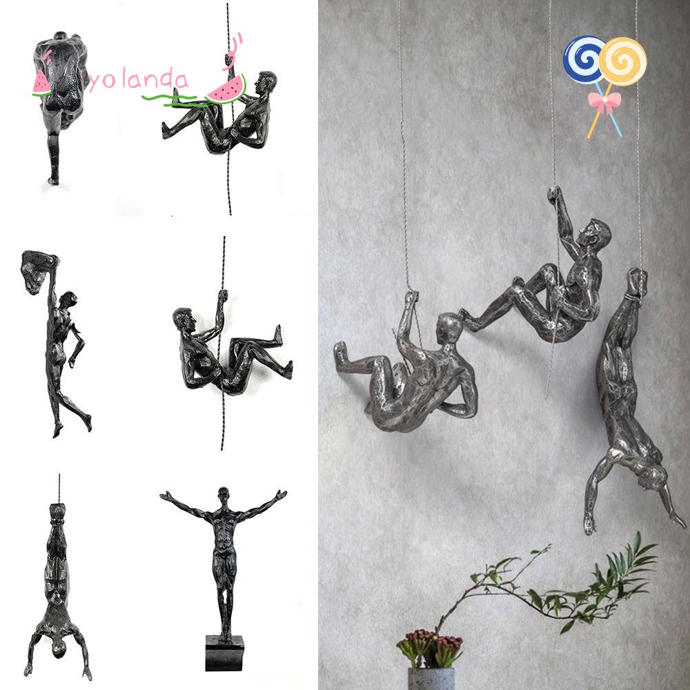 Yola Tượng Điêu Khắc Hình Người Leo Núi Rock Sáng Tạo Trang Trí Phòng Khách