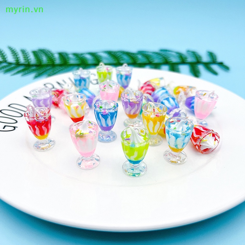 Set 2 Ly Kem / Trái Cây Mini Tỉ Lệ 1: 6 Dùng Để Trang Trí Nhà Búp Bê
