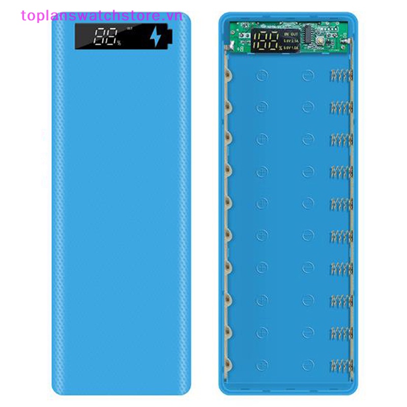 Hộp Sạc Hai Cổng USB DIY Có Màn Hình LCD 10x18650 Vn