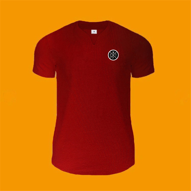 Áo Thun Nam Ngắn Tay Cổ Chữ V Màu Trắng Thiết Kế Mới