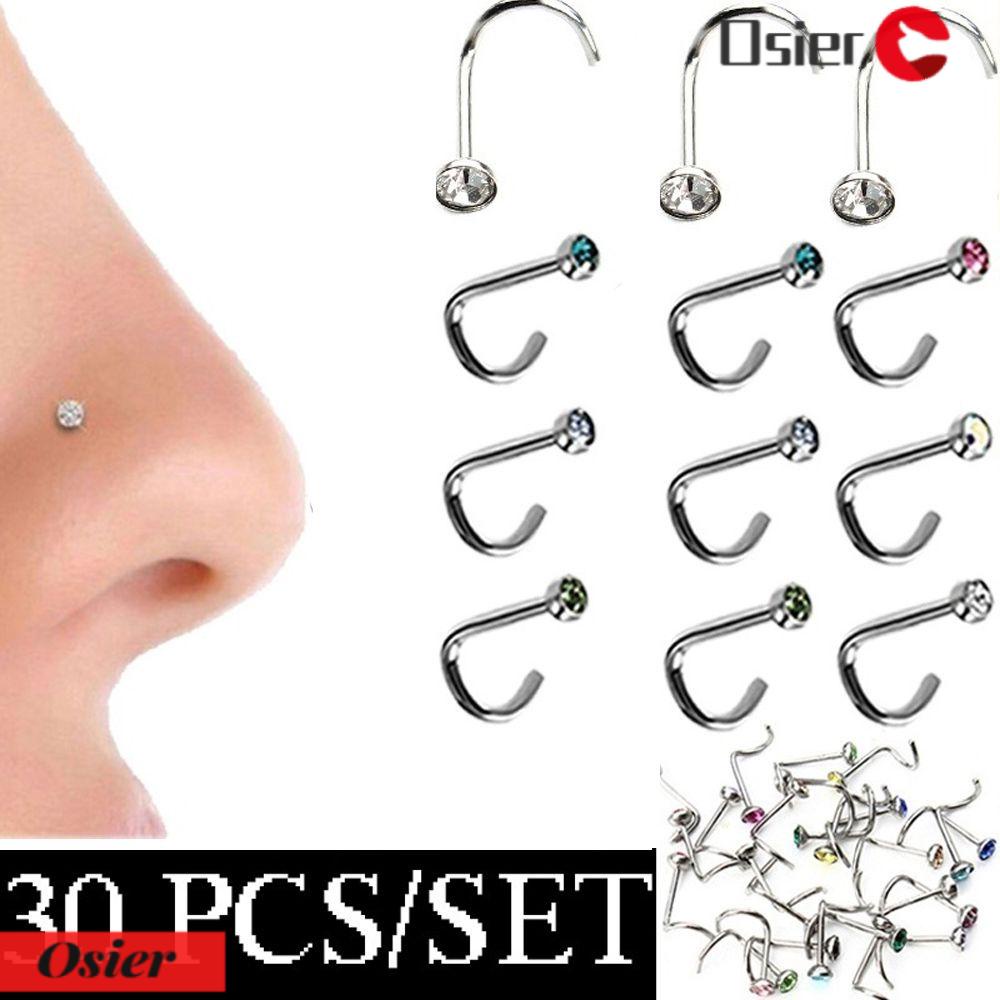 Bộ 1 30 Khuyên Mũi Mỏng Thời Trang Quyến Rũ Cho Nữ|Khuyên Mũi Cá Tính Thời Trang