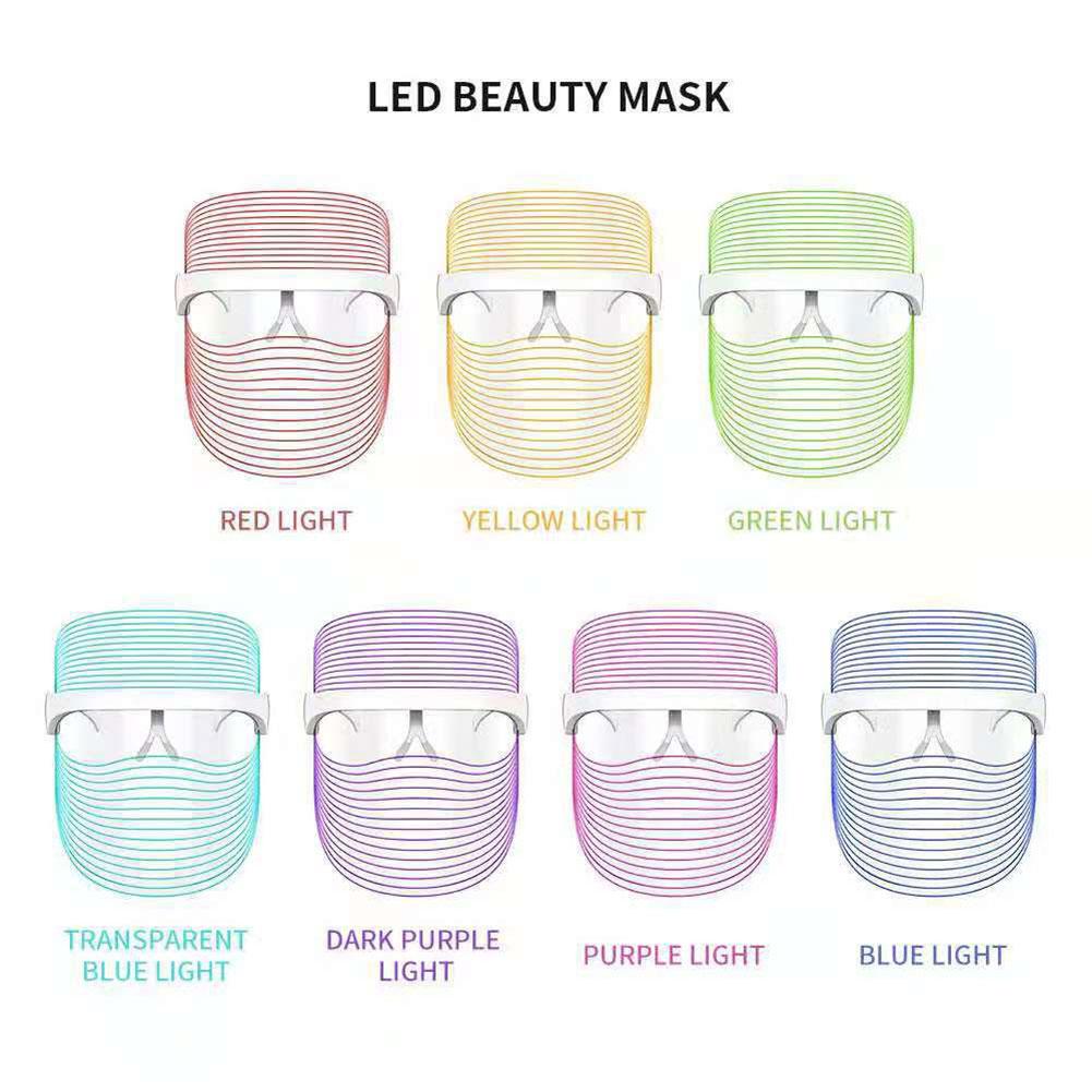 Mặt Nạ Đèn Led Photon Làm Đẹp Ba Màu Sắc Có Thể Sạc Lại S9Y4