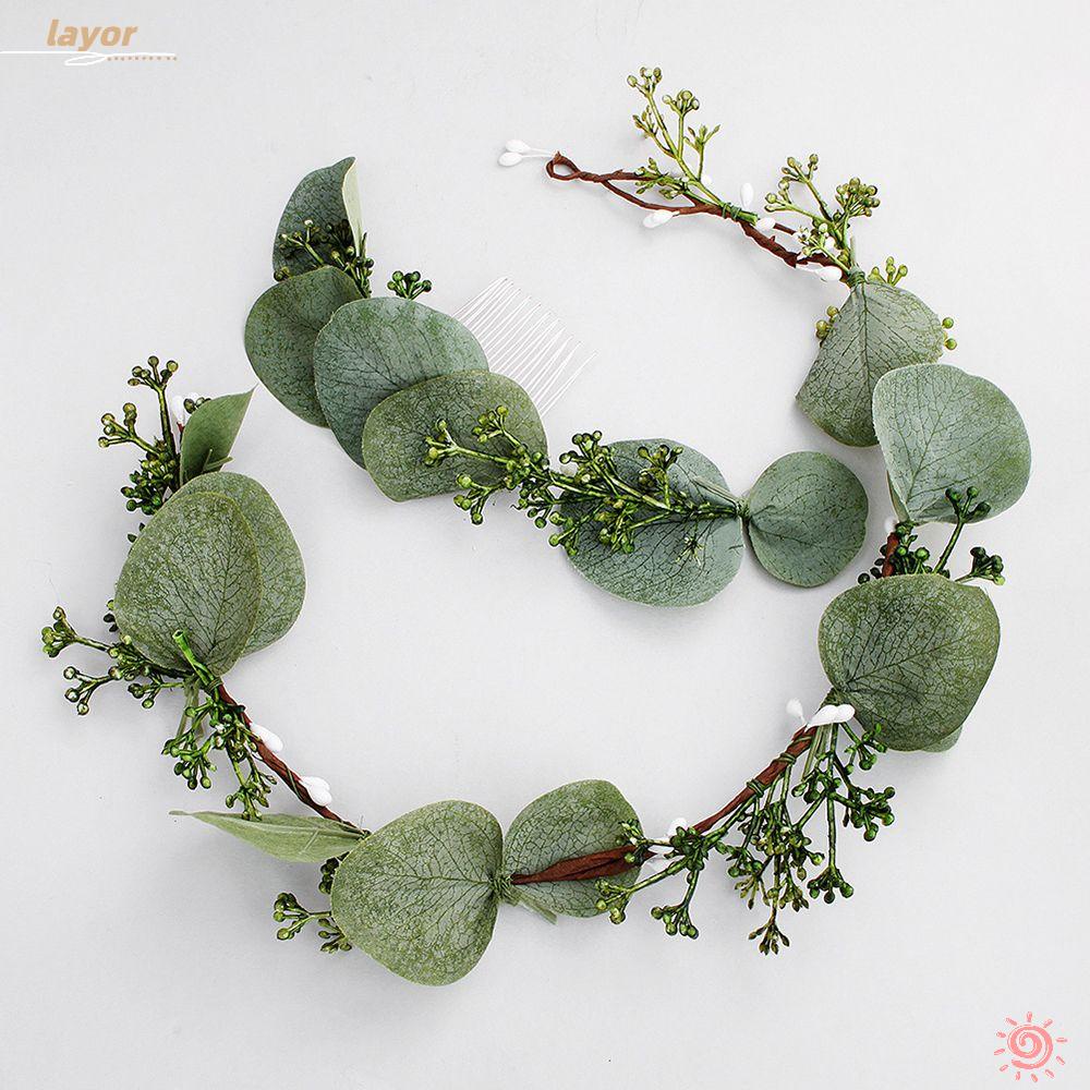 LAY Lược Cài Tóc Hình Lá Xanh Mới