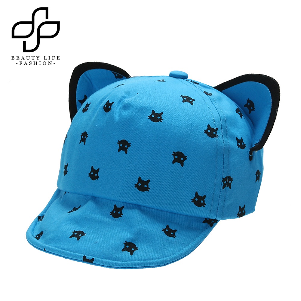 Mũ Lưỡi Trai Hình Tai Mèo Dễ Thương Cho Bé