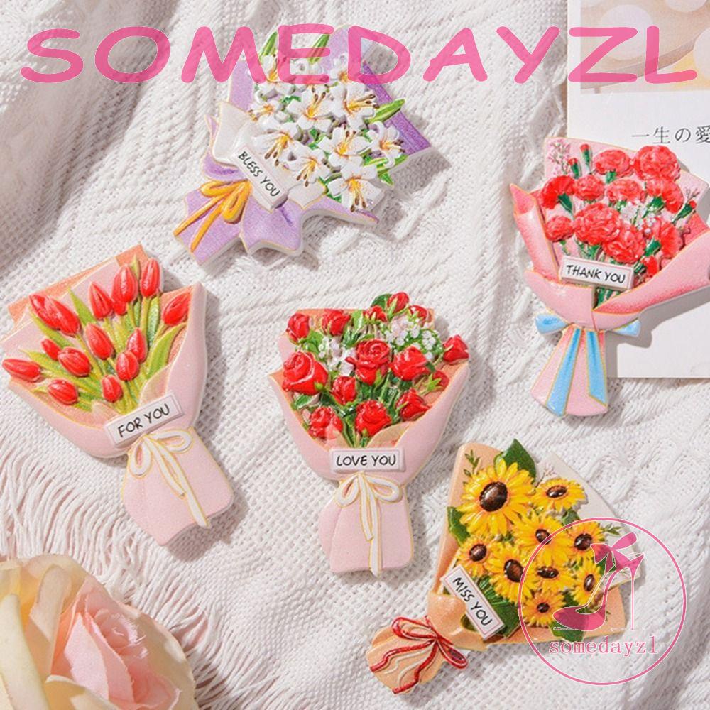 Sticker Dán Tủ Lạnh Hình Bó Hoa Hướng Dương 3D Dễ Thương