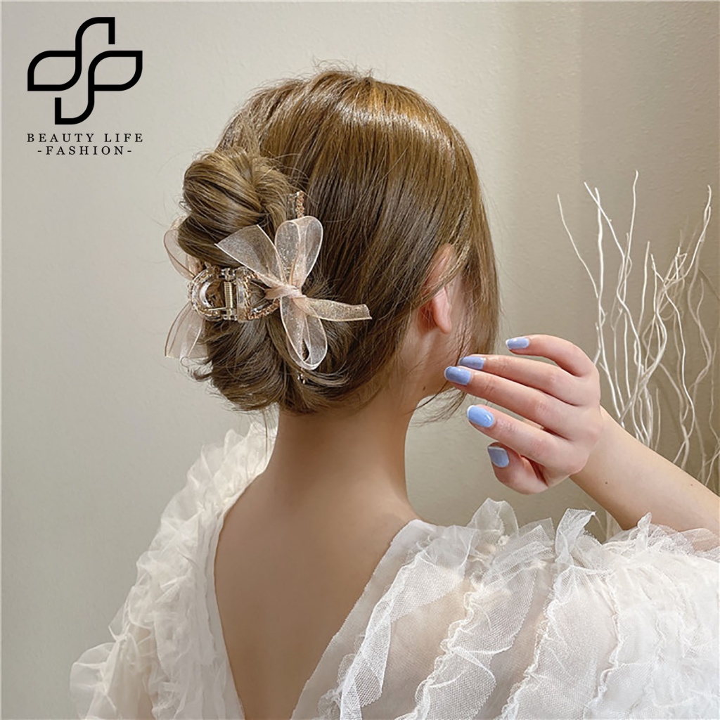 Kẹp Tóc Đuôi Ngựa Trang Trí Nơ Thời Trang Cho Nữ