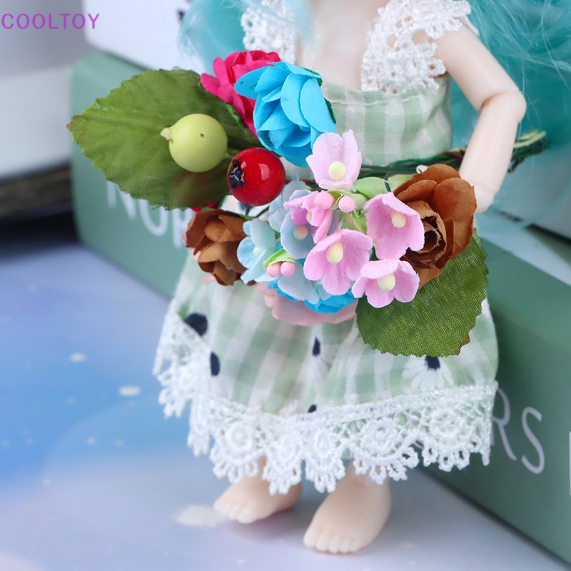 Bó Hoa Giả Trang Trí Nhà Búp Bê Tỉ Lệ 1: 12