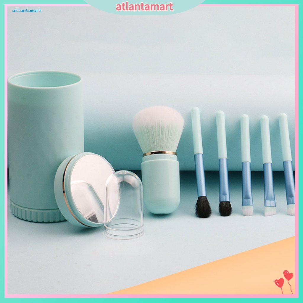 Túi Đựng Đồ Dùng Cao Cấp Tiện Dụng| 1 Bộ Cọ Trang Điểm Lông Mềm 6 Trong 1 Đa Năng Kèm Hộp Đựng