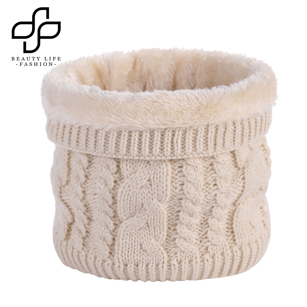 Khăn Choàng Cổ Chất Liệu Sợi Acrylic Co Giãn Chống Gió Giữ Ấm Mùa Đông Cho Bé