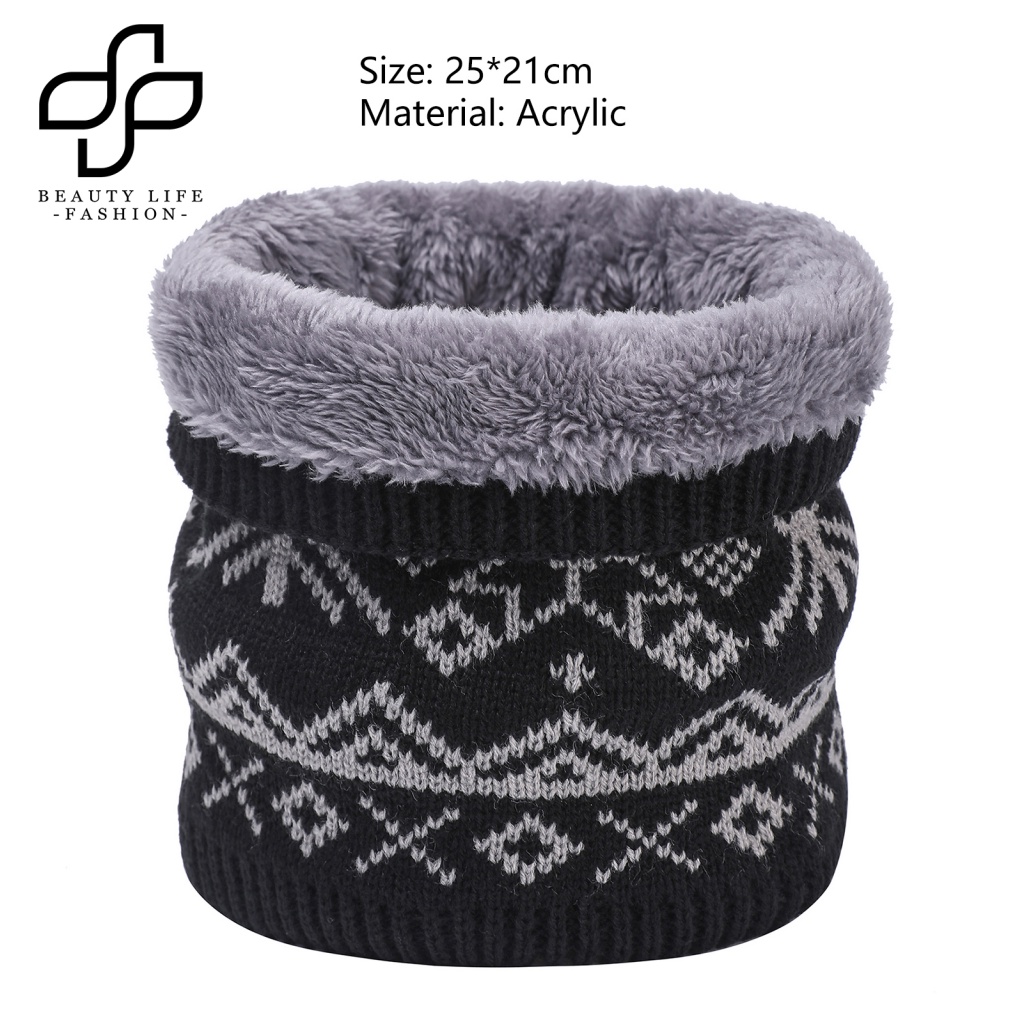 Khăn Choàng Cổ Hai Lớp Bằng Sợi Acrylic Chống Gió Giữ Ấm Mùa Đông Cho Bé