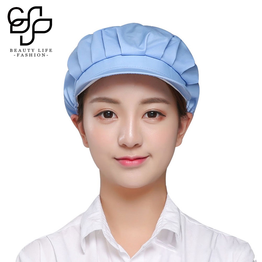 Beautylifefashion Mũ Đầu Bếp Co Giãn Thoáng Khí Chống Bụi Unisex