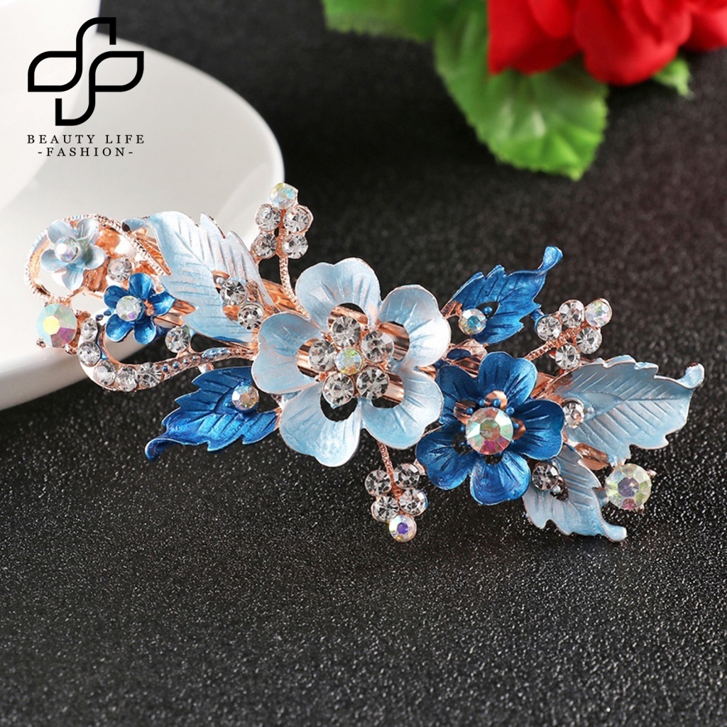 Kẹp Tóc Hình Hoa Đính Đá Thời Trang Cho Nữ