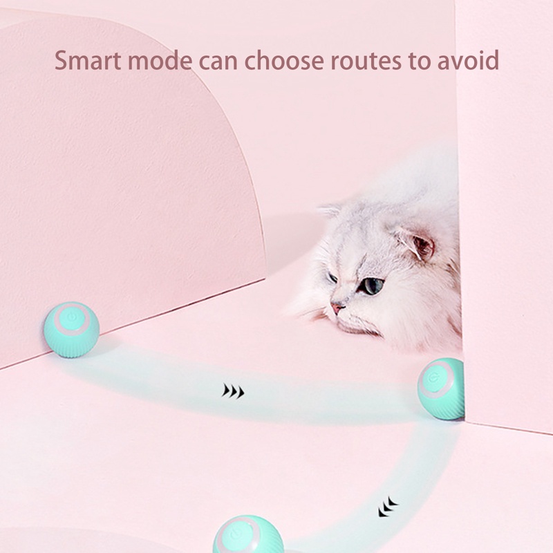 Đồ Chơi Bóng Lăn Tự Động Thông Minh Sạc USB Cho Mèo Mới