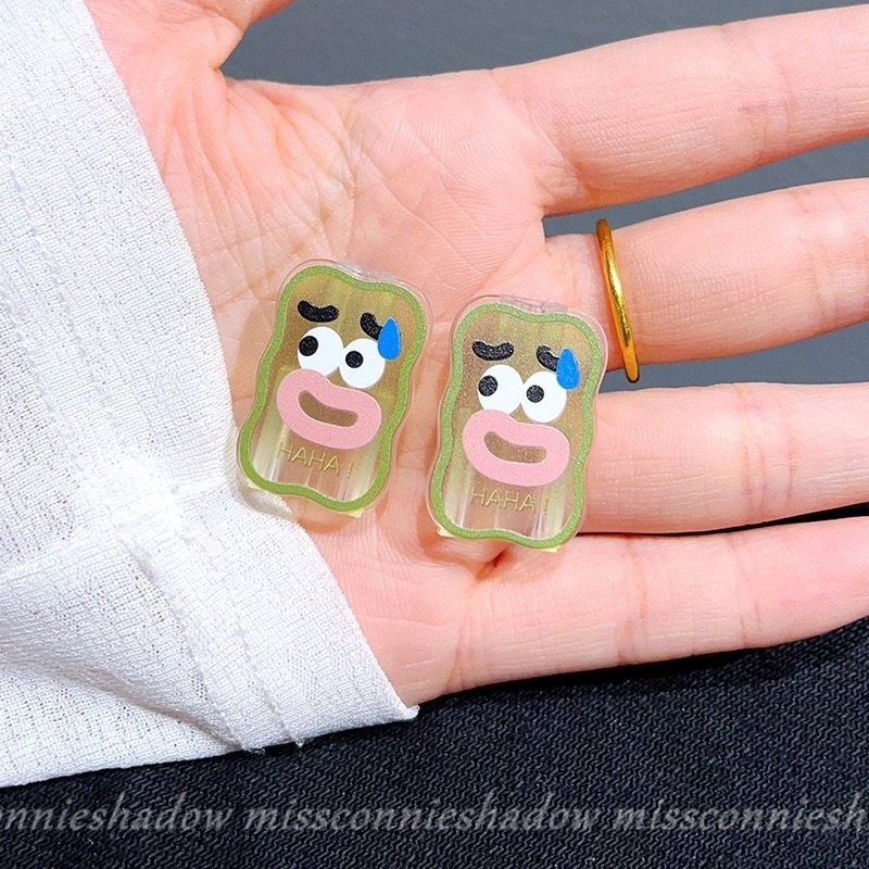 MissConnie Set 2 Phụ Kiện Bảo Vệ Dây Cáp Trong Suốt Hình Bọt Biển 3D Dễ Thương