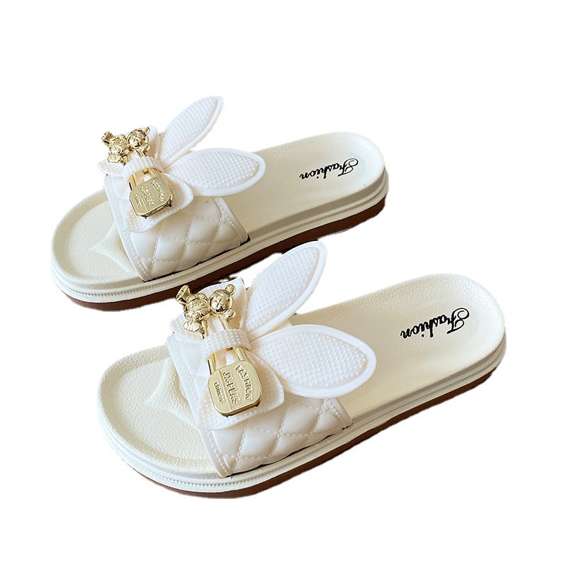 Dép đi trong nhà Đế Dày Mềm Chống Trượt In Hình Thỏ Dễ Thương Thời Trang Mùa Hè Cho Nữ AA4322