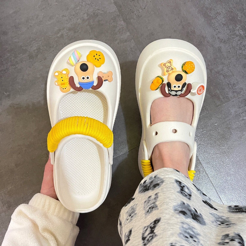 ISAHINI dép nữ dép bánh mì dép nữ dép đi trong nhà đế mềm chống trượt 23Z23060606