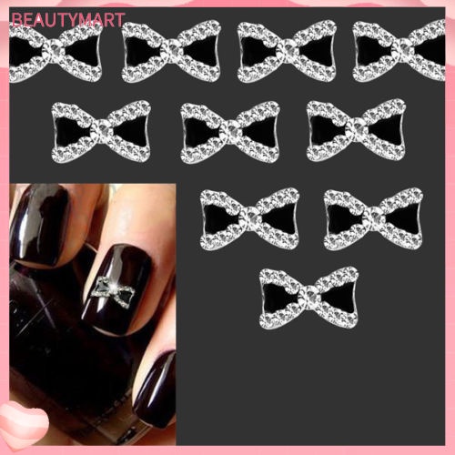 Set 10 Phụ Kiện Nơ Đính Đá 3D Trang Trí Móng Nghệ Thuật