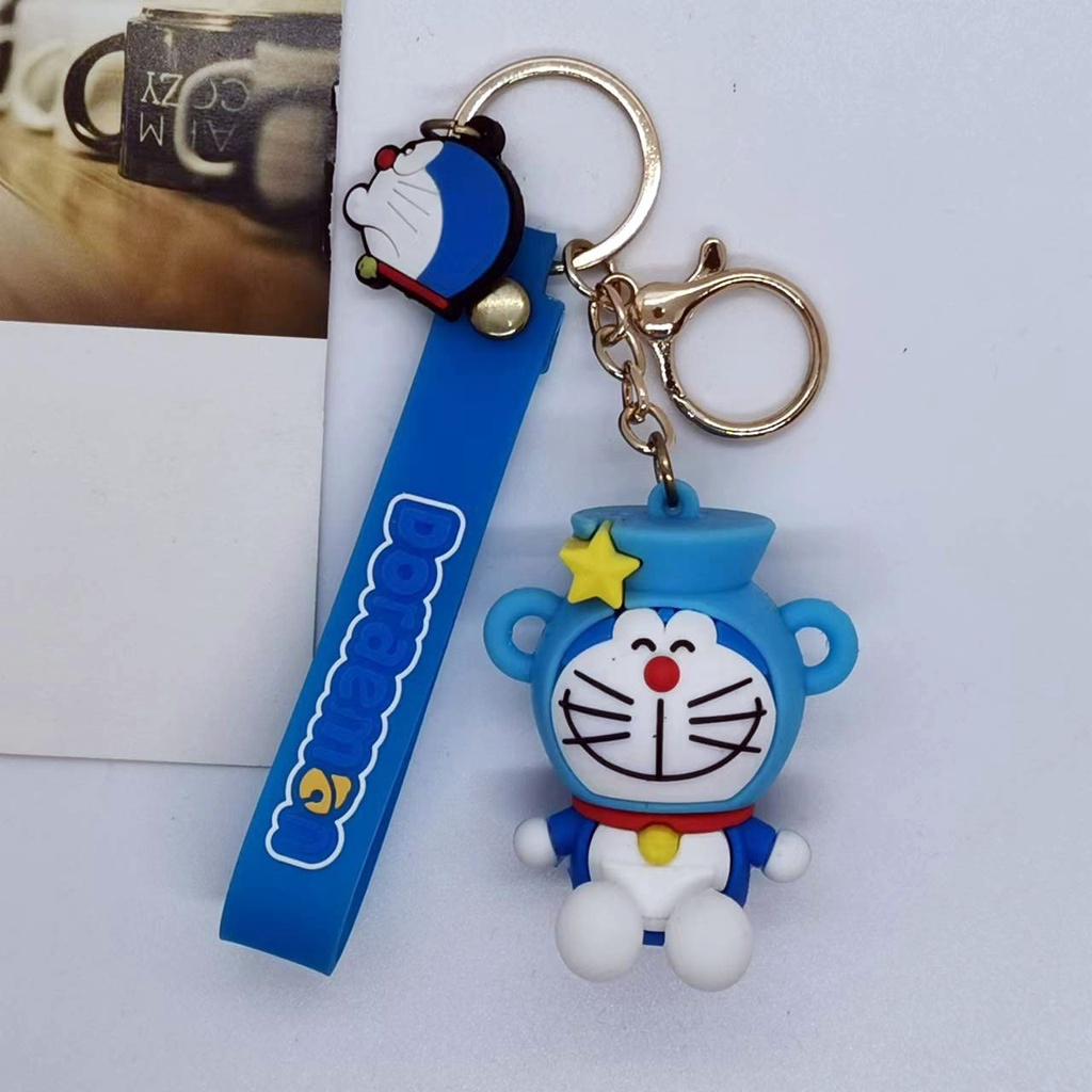 Móc khóa cao su hoạt hình Doraemon 12 cung Hoàng đạo siêu xinh, làm quà tặng đeo balo túi xách