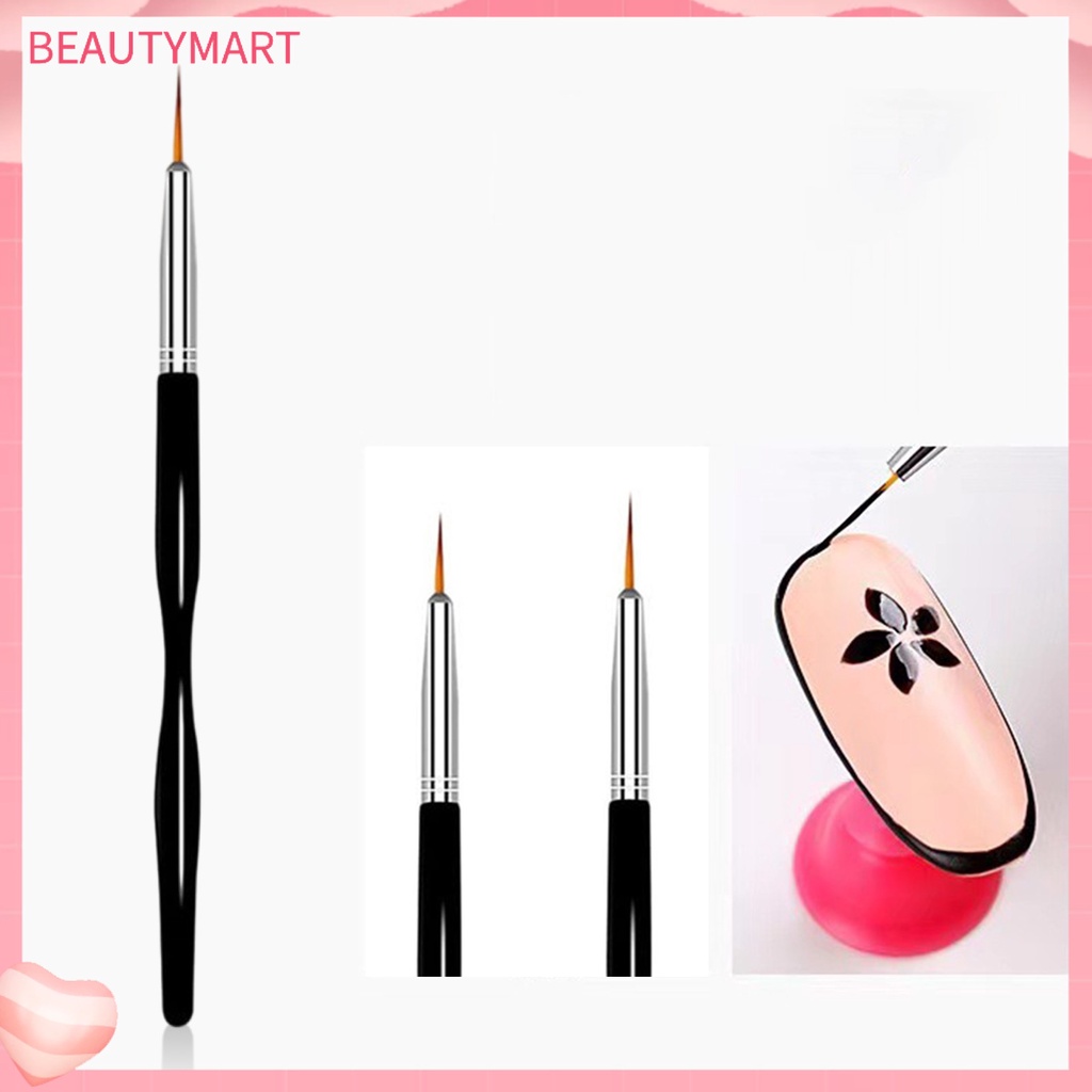 Set 3 Bút Vẽ Trang Trí Móng Nghệ Thuật Thanh Đen Gọn Nhẹ Có Thể Tái Sử Dụng Cho Nữ