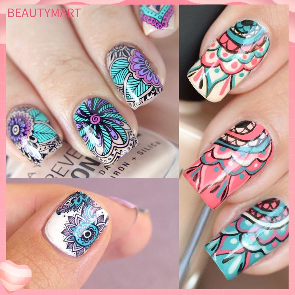 Bộ 10 Miếng Dán Móng Tay DIY Họa Tiết Tinh Tế Sáng Tạo