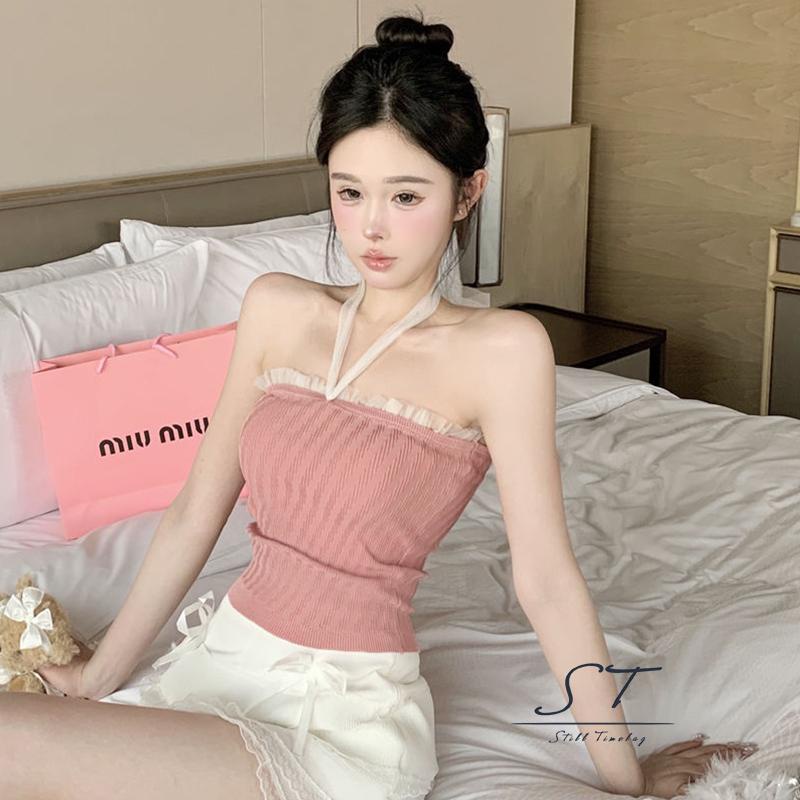 Áo Hai Dây CY03 Phối Voan Thời Trang Mùa Hè Cho Nữ